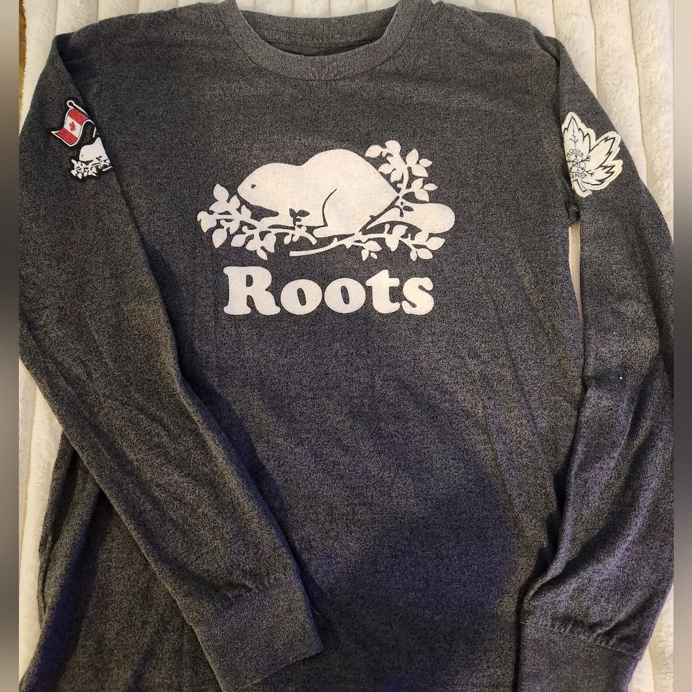 Roots Mont Tremblant Charcoal Long Sleeve